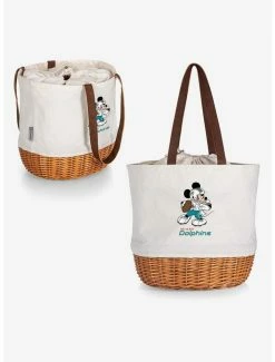 Brand new 🔥 Disney Mickey Mouse NFL Miami Dolphins Canvas Willow Basket Tote 🎉 -Furniture Outlet Store 19831801 av4