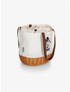 Outlet 🎉 Disney Mickey Mouse NFL New York Giants Canvas Willow Basket Tote 😍 -Furniture Outlet Store 19831833 av1
