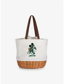 Buy 😉 Disney Mickey Mouse NFL New York Jets Canvas Willow Basket Tote 🥰