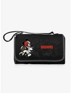 New 🌟 Disney Mickey Mouse NFL Cleveland Browns Outdoor Picnic Blanket ⌛