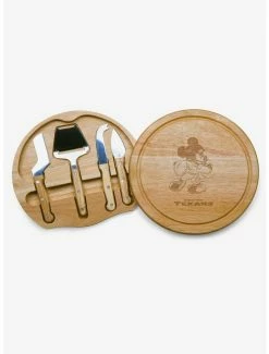 Best Sale ⌛ Disney Mickey Mouse NFL HOU Texans Circo Cheese Cutting Board & Tools Set 👏