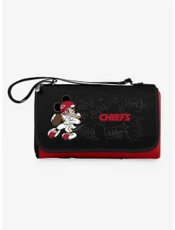 New 🌟 Disney Mickey Mouse NFL Kansas City Chiefs Outdoor Picnic Blanket 👍