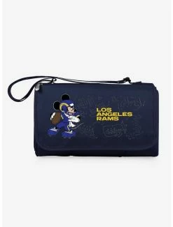 Promo 🎁 Disney Mickey Mouse NFL Los Angeles Rams Outdoor Picnic Blanket ⌛