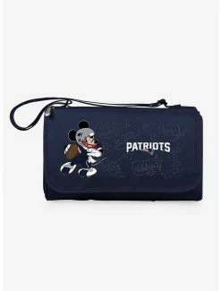 New 🎁 Disney Mickey Mouse NFL NE Patriots Outdoor Picnic Blanket 🤩
