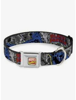 Flash Sale 😉 Marvel Black Panther Poses Stacked Comics Seatbelt Buckle 🦮 Dog Collar ✨