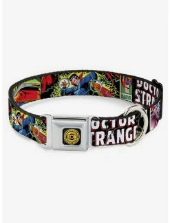 Deals 🤩 Marvel Doctor Strange Comic Book Title Seatbelt Buckle 🦮 Dog Collar 🛒