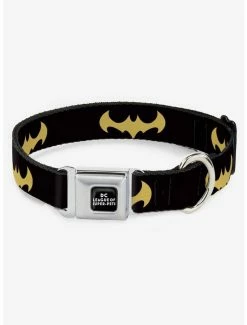 Budget 👏 DC League of Super Pets Bat Logo Buckle 🐶 Dog Collar 🎁