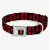 Best deal ⭐ DC Comics Harley Quinn Diamond Blocks Seatbelt Buckle 🐕 Dog Collar 🎁