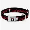 Cheap 🎁 IT Chapter Two Pennywise Face Come Back and Play Black Seatbelt Buckle 🐕 Dog Collar 🧨