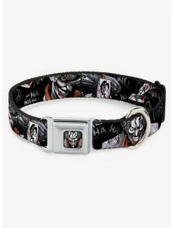 Cheap ✔️ DC Comics The Joker Brilliantly Twisted Psycho Seatbelt Buckle 🦮 Dog Collar ⭐