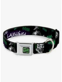 Buy 🥰 DC Comics The Joker Die Laughing Seatbelt Buckle 🐶 Dog Collar 👏
