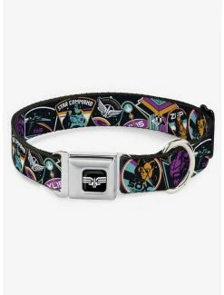Top 10 โญ Disney Pixar Lightyear Mission Patches Collage Multicolor Seatbelt Buckle ๐ Dog Collar ๐