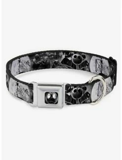 Hot Sale 🛒 Disney Nightmare Before 🎅 Christmas Oogie Boogie Scenes Seatbelt Buckle 🐶 Dog Collar 🌟