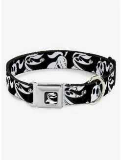 New โ Disney Nightmare Before ๐ Christmas Zero Expressions Seatbelt Buckle ๐ถ Dog Collar ๐