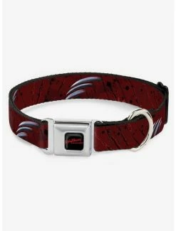 Outlet 💯 A Nightmare on Elm Street Freddy's Hand Scratch Seatbelt Buckle 🦮 Dog Collar ⭐