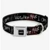 Flash Sale 🧨 A Nightmare on Elm Street "Ready or Not... Here I Come" Seatbelt Buckle 🦮 Dog Collar 😀