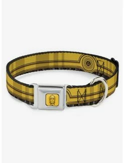 Flash Sale 🛒 Star Wars C3PO Wires Bounding Seatbelt Buckle 🐕 Dog Collar 😉