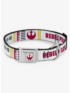 Buy 😍 Star Wars Rebel Pilot Rebel Alliance Insignia X Wing Fighter Seatbelt Buckle 🦮 Dog Collar 😍