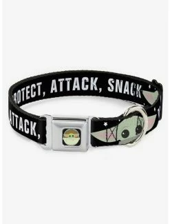 Deals ⌛ Star Wars The Mandalorian The Child Protect Attack Snack Seatbelt Buckle 🐶 Dog Collar 😍