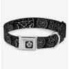 Brand new ❤️ Supernatural Devils Trap Pentagrams Seatbelt Buckle 🐕 Dog Collar ⭐