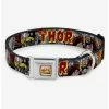 Wholesale 💯 Marvel The Mighty Thor Action Poses Seatbelt Buckle 🐕 Dog Collar 🔥