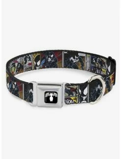 Deals ✔️ Marvel Venom Comic Book Panels Seatbelt Buckle 🐶 Dog Collar 🧨