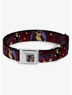 Outlet 😀 DC Comics Catwoman Bombshell Pose Diamonds Seatbelt Buckle 🐶 Dog Collar 👏