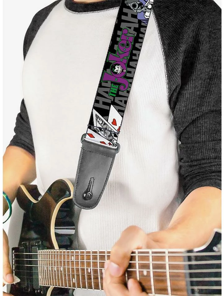 Promo ๐คฉ DC Comics Batman Joker Cards Hahahaha Wide Guitar Strap ๐คฉ 2 Promo ๐คฉ DC Comics Batman Joker Cards Hahahaha Wide Guitar Strap ๐คฉ - Image 2