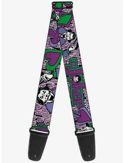 Cheap ❤️ DC Comics Batman Joker Face Logo Spades Wide Guitar Strap ⭐