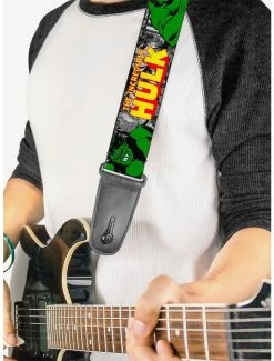 Flash Sale 👍 Marvel The Incredible Hulk Action Poses Guitar Strap 🔔 -Furniture Outlet Store 19900893 av1