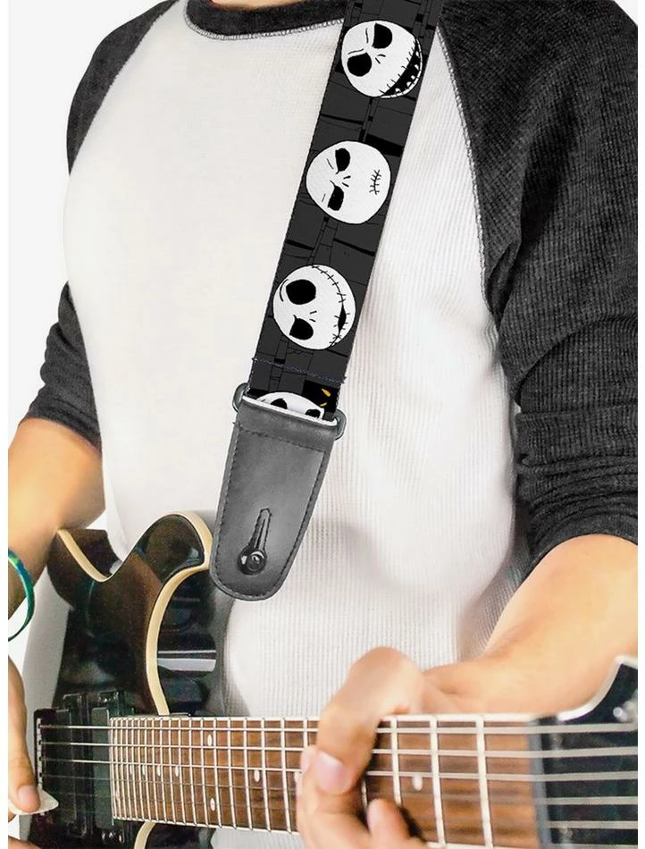 Outlet 💯 The Nightmare Before 🎄 Christmas Jack Expressions Guitar Strap ⭐ 2 Outlet 💯 The Nightmare Before 🎄 Christmas Jack Expressions Guitar Strap ⭐ - Image 2