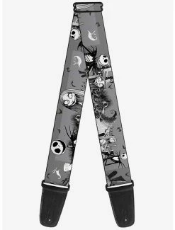 Best reviews of โค๏ธ The Nightmare Before ๐ Christmas Jack Sally Cemetery Scene Guitar Strap ๐