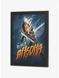 Brand new 🤩 Star Wars The Rebels Ahsoka Tano Clone Wars in Action Framed Wood Wall Decor 🌟 -Furniture Outlet Store 19928183 av1