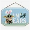Discount ❤️ Star Wars The Mandalorian Grogu I'm All Ears Easter Bunny Hanging Wood Wall Decor 🤩