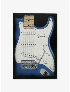Deals 🤩 Fender Blue Strat Canvas Wall Decor 🔥