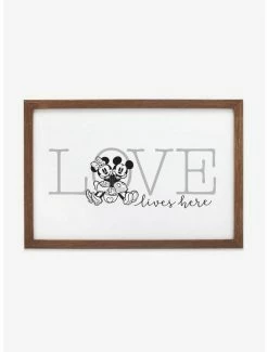 Buy 🤩 Disney Mickey Mouse Minnie Love Lives Here Wood Wall Decor ✔️