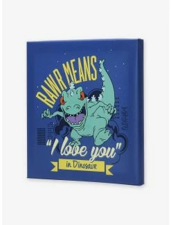 Coupon 👏 Rugrats Reptar Rawr Means I Love You Canvas Wall Decor 💯 -Furniture Outlet Store 19928233 av1