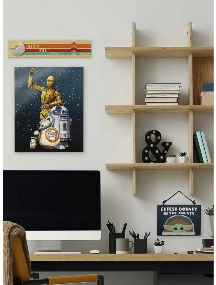 Best deal ⭐ Star Wars Rise of Skywalker Droids C-3PO R2-D2 BB-8 & D-O Wood Wall Decor 🎁 2 Best deal ⭐ Star Wars Rise of Skywalker Droids C-3PO R2-D2 BB-8 & D-O Wood Wall Decor 🎁 - Image 2