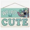 Best Sale 🌟 Disney Lilo & Stitch Weird But Cute Hanging Wood Wall Decor ✨