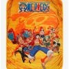 Cheap 🌟 One Piece Straw Hat Pirates Orange Throw Blanket ⌛