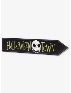 Best Sale 👏 Disney The Nightmare Before 🎁 Christmas 💀 Halloween Town Jack Skellington Arrow Wood Wall Decor 🛒 -Furniture Outlet Store 19953177 av1