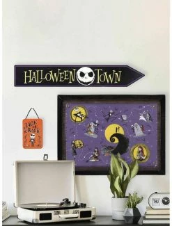 Best Sale 👏 Disney The Nightmare Before 🎁 Christmas 💀 Halloween Town Jack Skellington Arrow Wood Wall Decor 🛒 -Furniture Outlet Store 19953177 av4