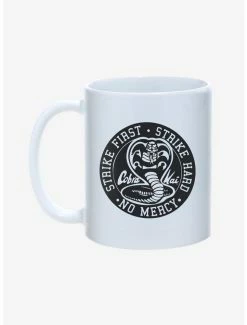 Promo 🛒 Cobra Kai Strike First, Strike Hard Mug 11oz ❤️