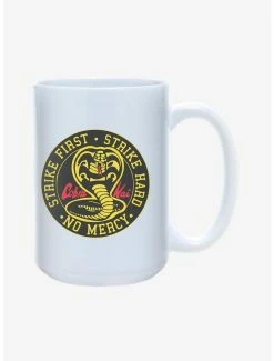 Discount 🔔 Cobra Kai Strike Hard, Strike First No Mercy Mug 15oz ✔️