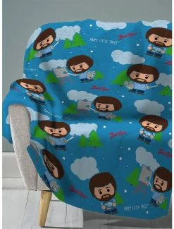 Top 10 ❤️ Bob Ross Raschel Throw Blanket 💯