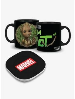 Flash Sale 👍 Marvel Guardians Of The Galaxy I Am Groot Mug Warmer With Mug 😉