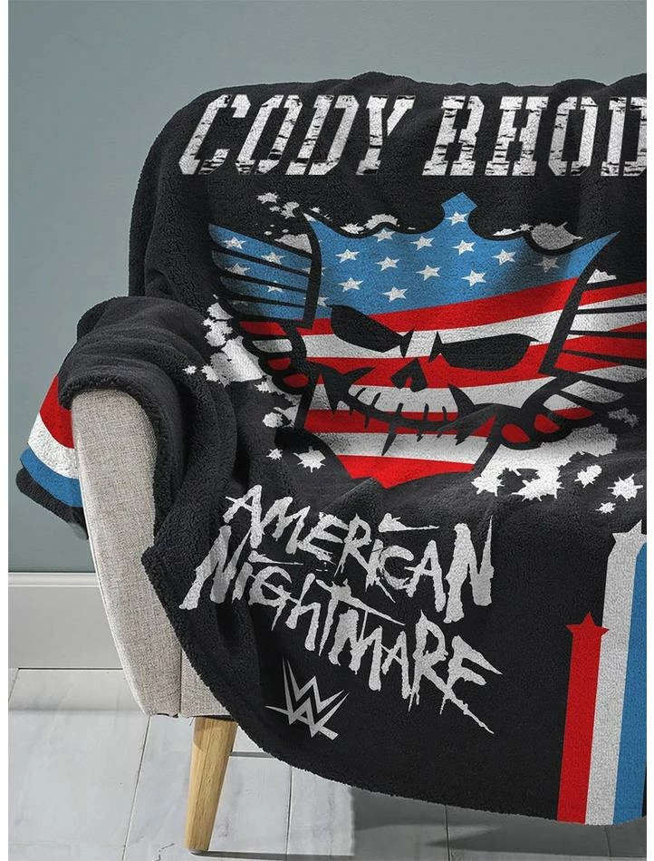 Cheap 🛒 WWE Cody Rhodes Raschel Throw Blanket 👍 1 Cheap 🛒 WWE Cody Rhodes Raschel Throw Blanket 👍