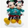 Promo 😍 Disney Mickey Mouse & Minnie Mouse Holiday Sweater Light-Up Garden Statue ✔️