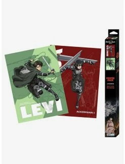 Flash Sale ๐งจ Attack On Titan Mikasa and Levi Boxed Poster Set ๐