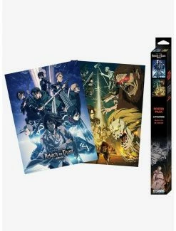 Best reviews of 🔔 Attack On Titan Featured Characters Boxed Poster Set 💯